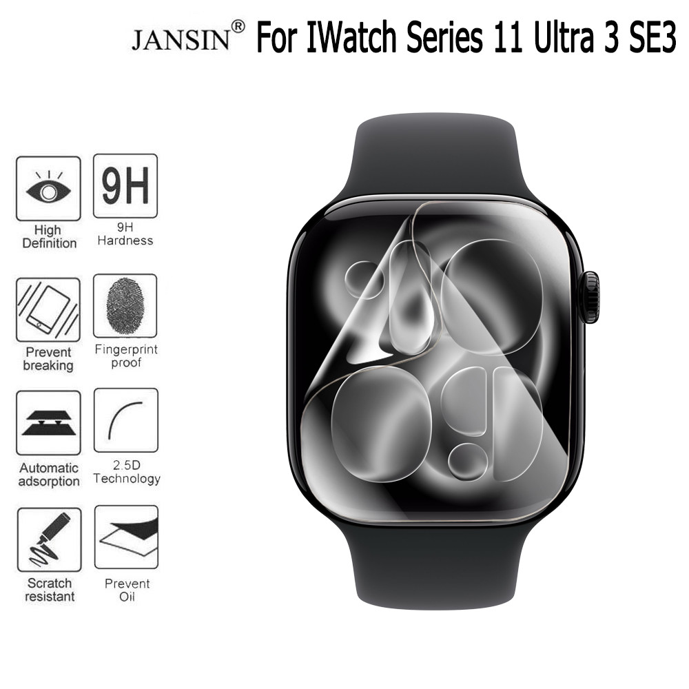 ฟิล์มเต็มจอ ลงโค้ง สำหรับ iwatch series 11 46 มม 42 มม ฟิล์มกันรอย