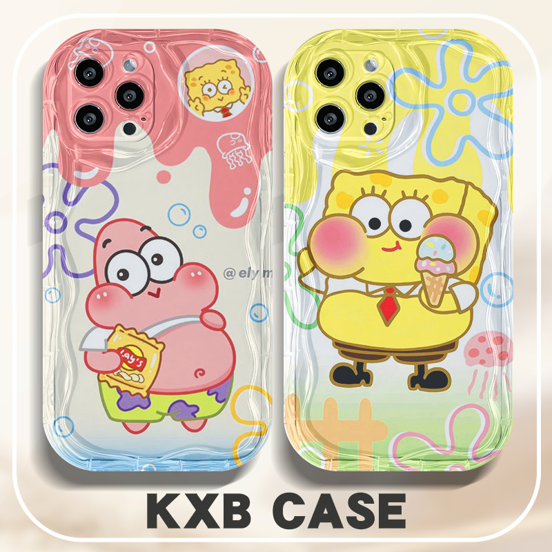 Realme kxb กรณีฟองน้ํา Bob คู่ art สําหรับ Realme C21 C21Y C25Y C31 C33 C35 C53 C55 C67 C65 C63 C75 