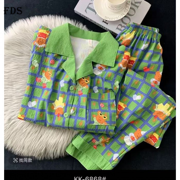 ชุดพักผ่อนสำหรับผู้หญิง แขนยาวคาร์ดิแกนและกางเกง เหมาะกับฤดูใบไม้ผลิและฤดูใบไม้ร่วง Y8GQ