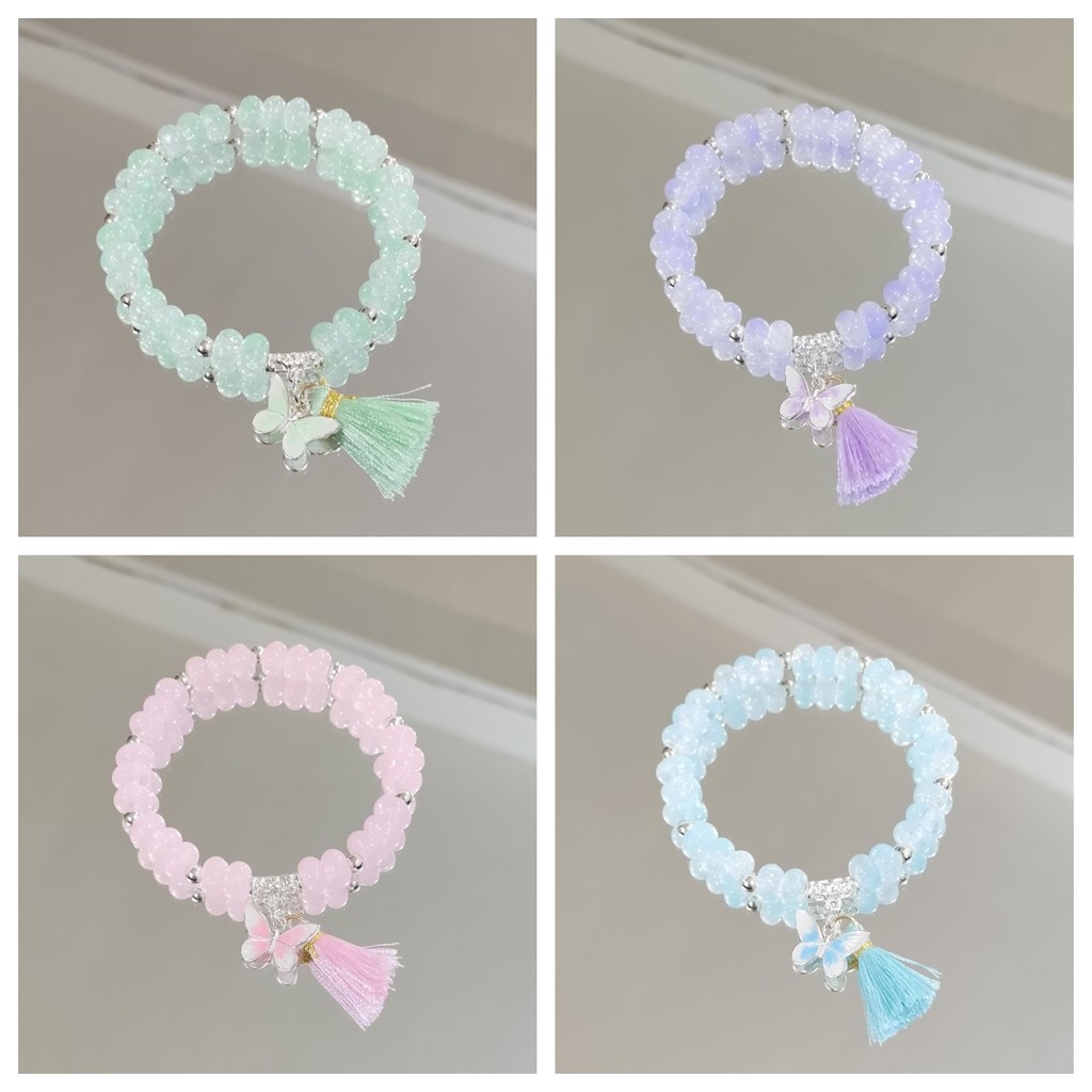 สร้อยข้อมือพู่ผีเสื้อ Super Fairy Forest Series Ice Soul ในสไตล์อินสตาแกรม พร้อมให้เลือกหลากลาย เป็นของขวัญวันหยุดสำหรับคนรักแฟชั่น