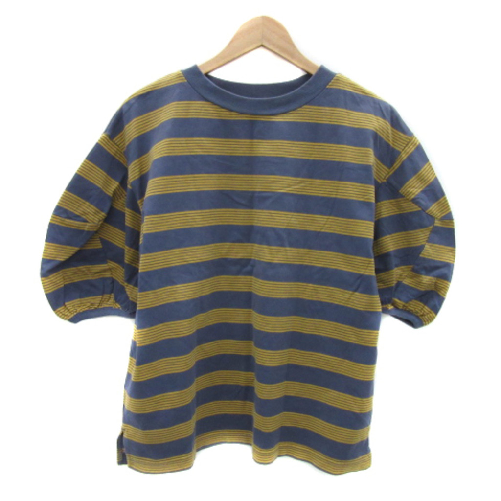 Tops yellow blue Striped Direct from Japan Secondhand