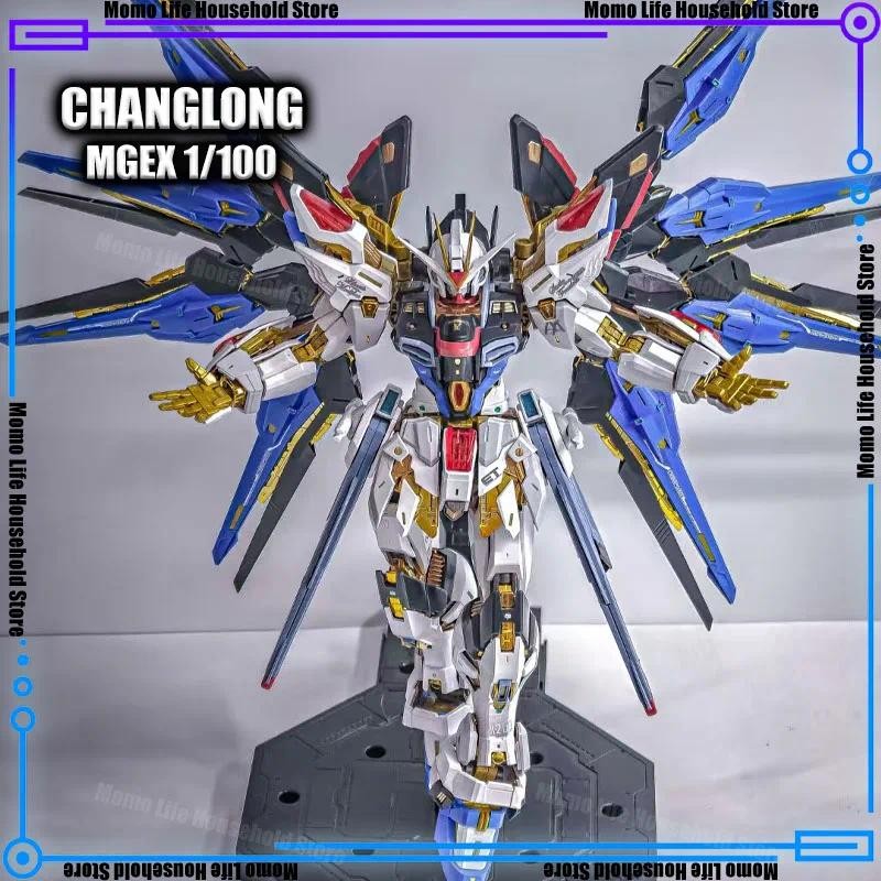 ใหม่ CHANGLONG รุ่น 7701 Mgex Zgmf-X20a Strike Freedom พลาสติกโครงกระดูกชุดอะนิเมะ Action Figure หุ่