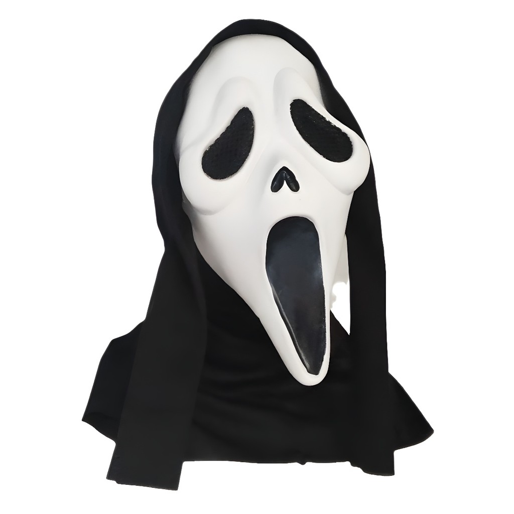 8. Scream 6 Ghost Face Mask ฮาโลวีนสยองขวัญ Death Skull Ghost Headgear COS ชุด SOQC