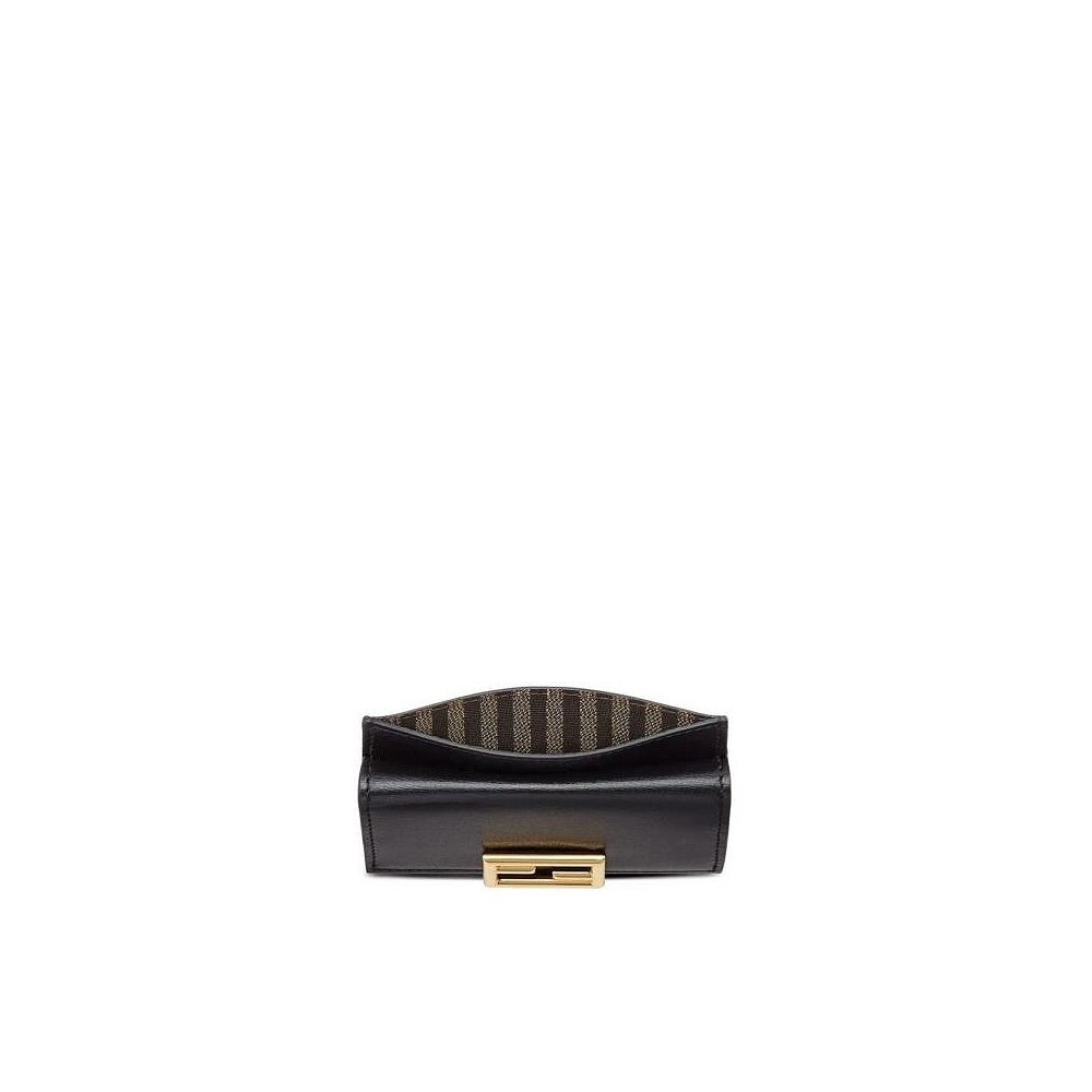 Hong Kong Direct Mail FendiFENDI Ladies Black Short Wallet 8M0423-AHM0-F0KUR Wallet