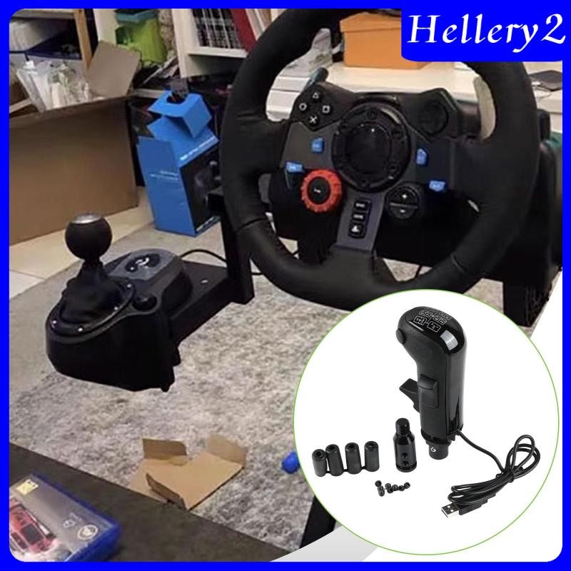 [Hellery2] USB Truck Simulator Shifter Replacement Compaible Steering Wheel Accessory Black Gearshif