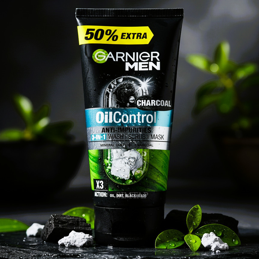 โฟมการ์นิเย่ เทอร์โบไลท์ ชาร์โคล 150 มล. Garnier ของแท้100% ฉลากไทย Garnier