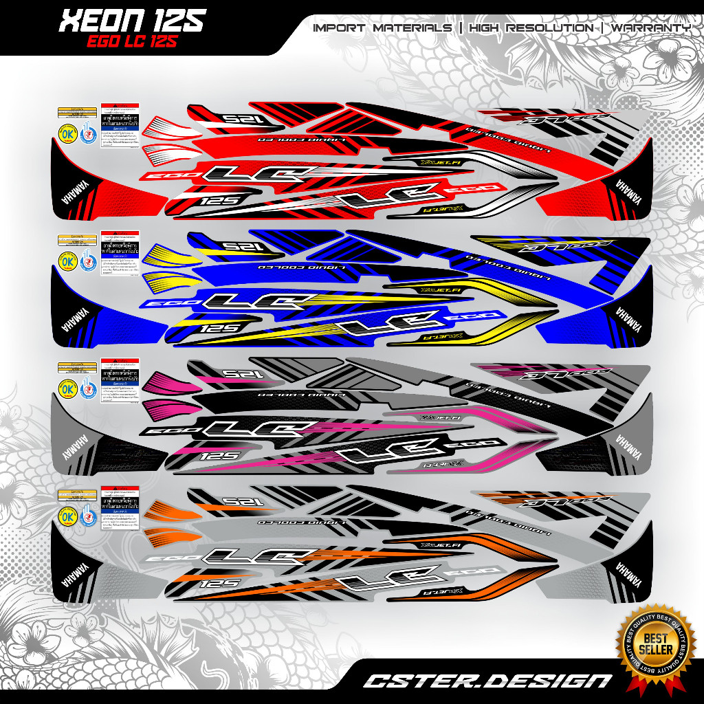 YAMAHA XEON STRIPING โครงการดีไซน์ใหม่โดยสติกเกอร์ GODANG