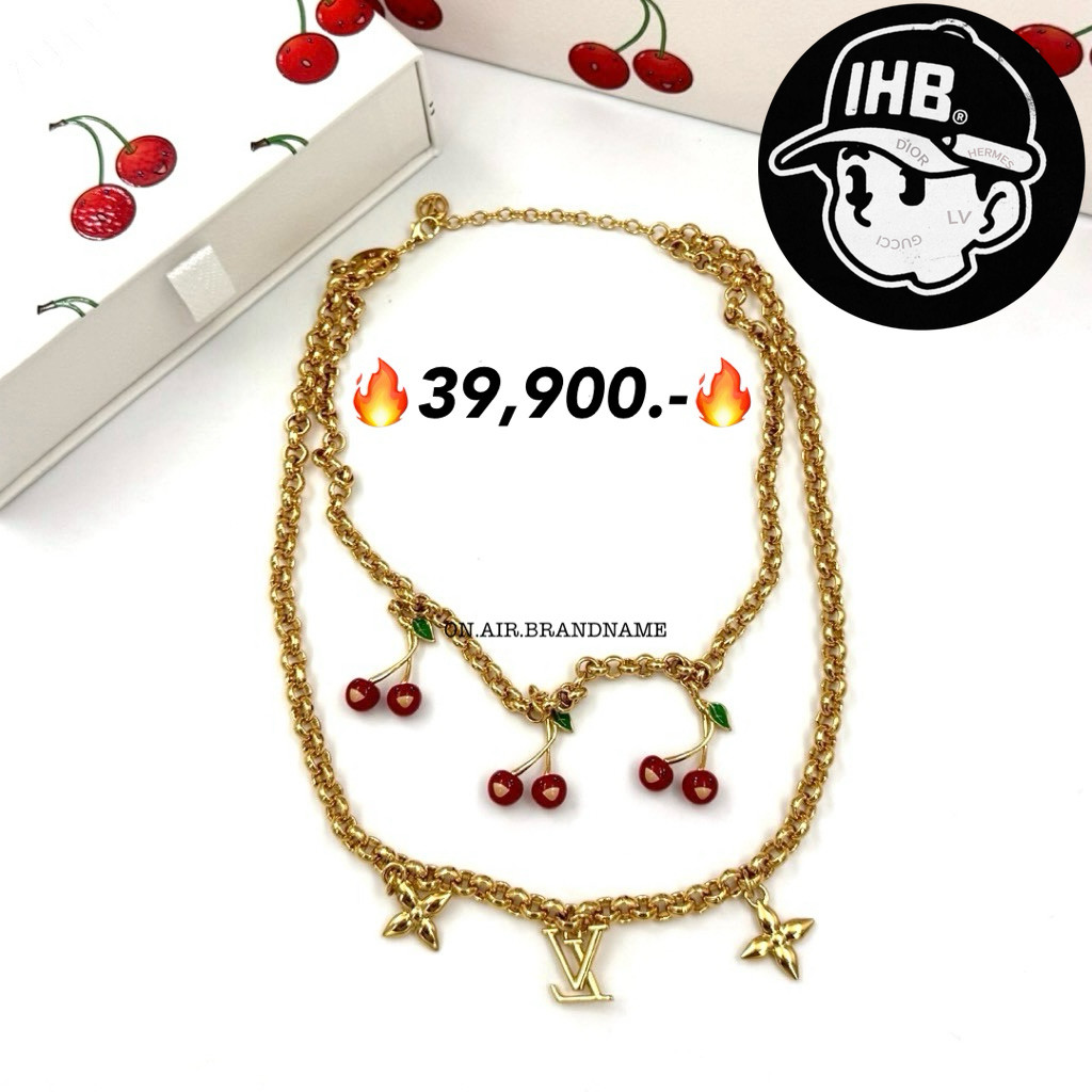 New Lv x TM cerise cherry nacklace สร้อยคอ น้องเชอร์รี่ ต้องสะสม