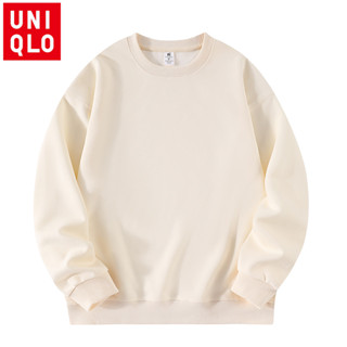 UNIQLO เสื้อยืดผ้าฝ้ายแขนยาวคอกลม สำหรับใส่ลำลอง ปี 2025
