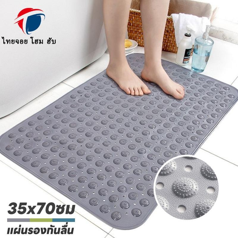 แผ่นกันลื่น แผ่นกันลื่นในห้องน้ำ/ในบ้าน แผ่นกันลื่นในห้องน้ำ PVC ไม่ลื่นล้ม นกันลื่นในห้องน้ำ พรมกันลื่นล้ม พรม 70CM×35CM ผ้ายางกันลื่น ห้องน้ำลื่น ทำความสะอาดง่าย