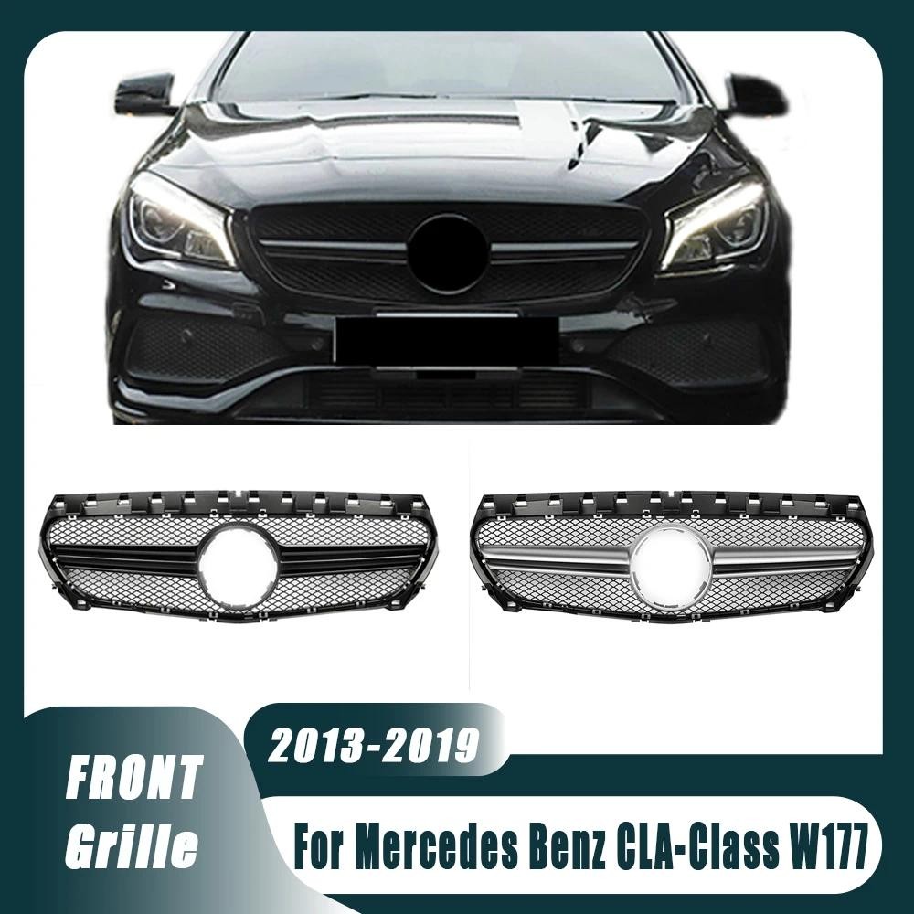 สําหรับ Benz CLA-Class W177 13-19 CLA180 CLA200 CLA250 CLA45 AMG Chrome สีดํา AMG Grille Chrome Silv