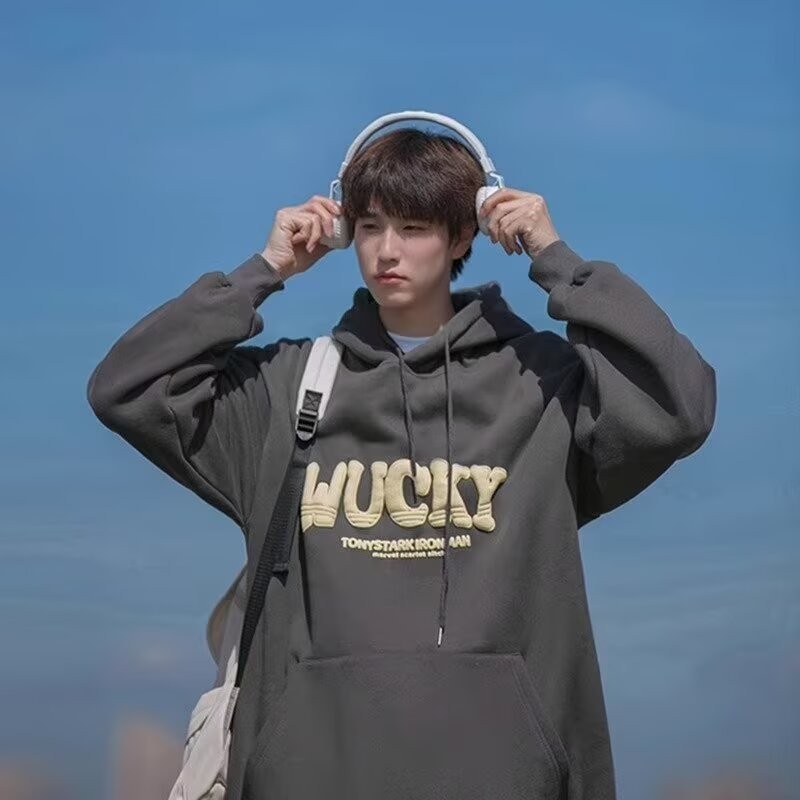 2025 COD Sports Pullover Sweatshirt Unisex Round Neck Loose Slimming Versatile Long Sleeve Solid Col