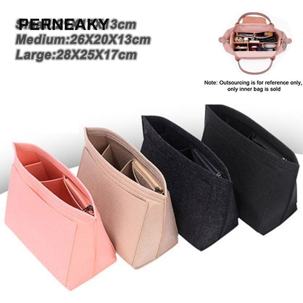 Perneaky Felt Insert Bag Portable Pouch Organizer Inner Bag สําหรับกระเป๋า Longchamp