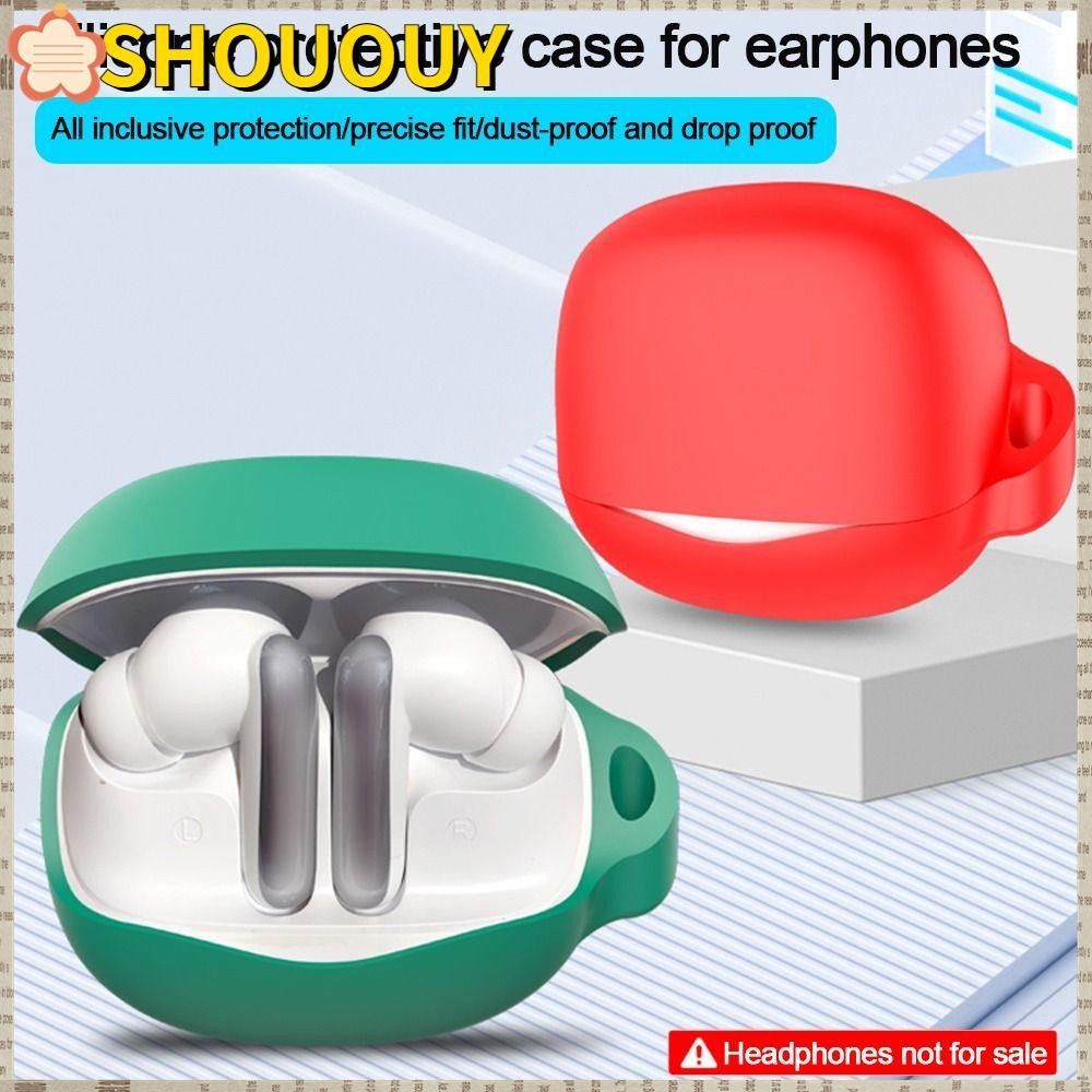 ฝาครอบหูฟัง SHOUUY, พร้อมหูฟังป้องกันการล่มสลายของ Carabiner, ซิลิโคนกันฝุ่นหลายสีหูฟังสําหรับ QCY M