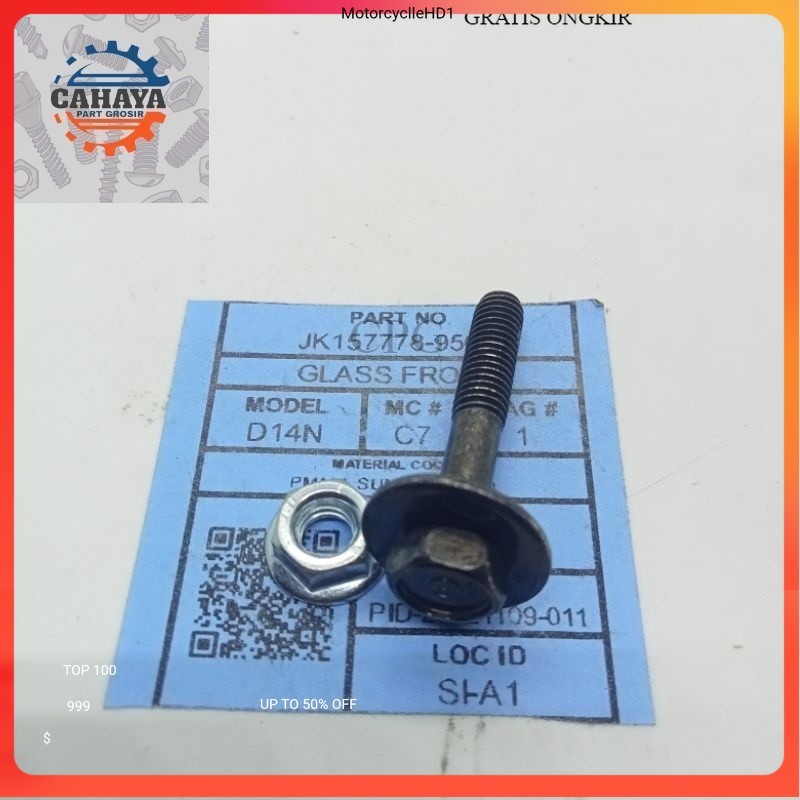 น็อตและน็อต 10 m6x35 แหวนสิทธิบัตรเหล็ก BAUD 10 LENGTH 3.5CM ใหม่ Hd1