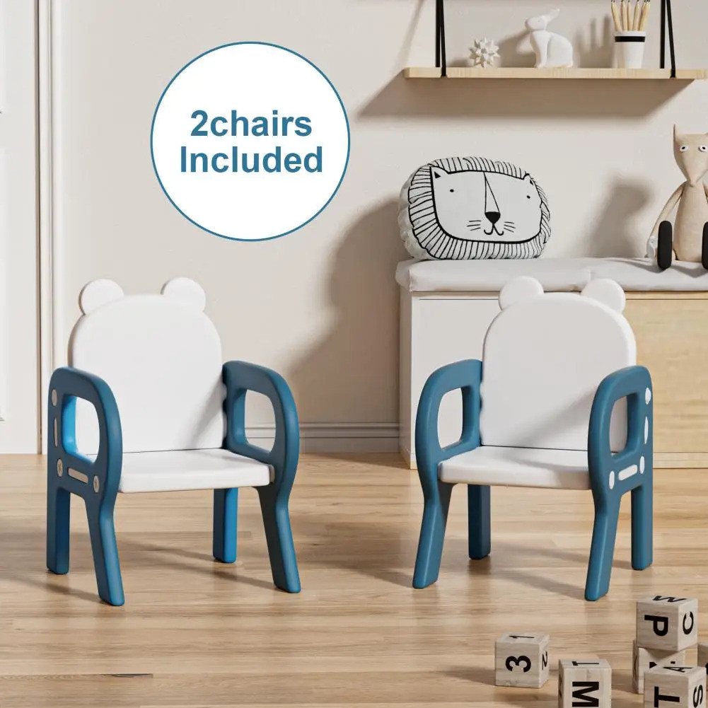 วันนี้S Pick Kids Eating Playing Table Chair Set และชุดเก้าอี้ 2 ตัว ชุดโต๊ะเด็กวัยหัดเดินพร้อม Stor