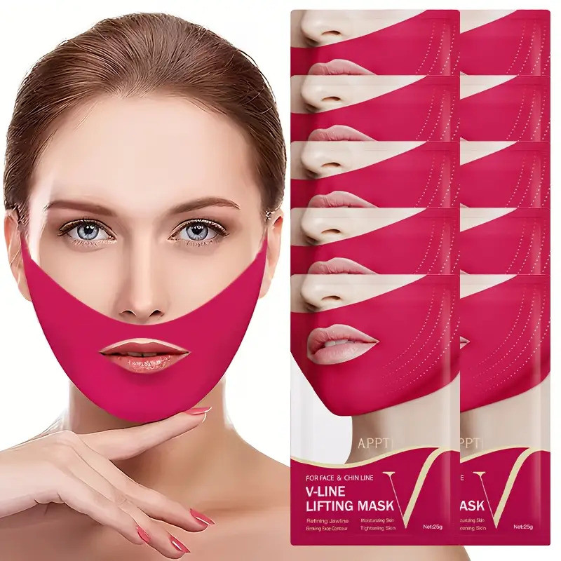 5/10/20 แผ่น APPTI V-Line Lifting Mask, Collagen Mask, Chin Lifting Band, Neck Lifting, Face Lifting