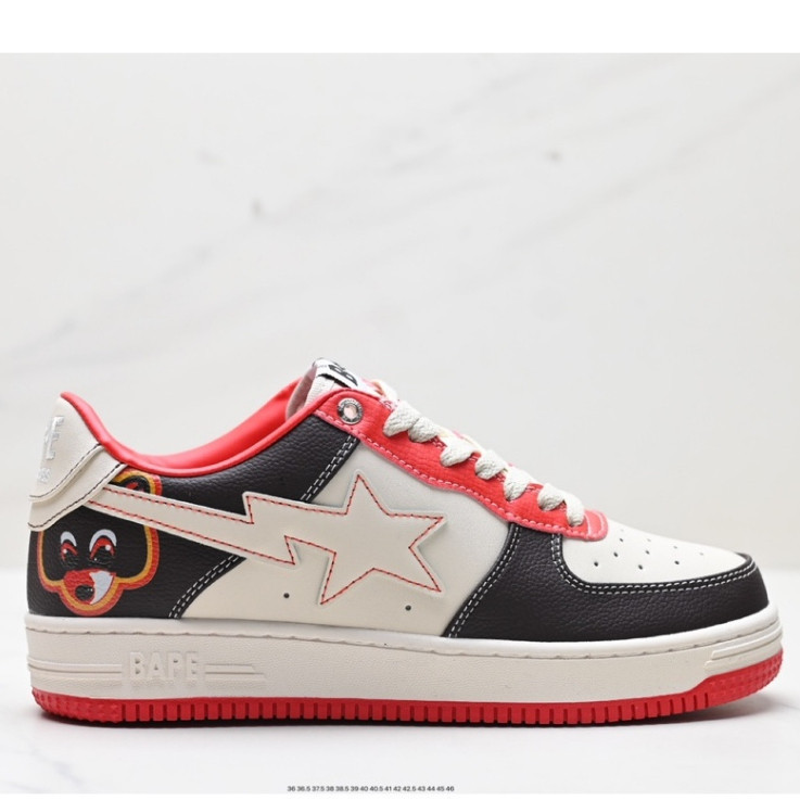 BAPE SK8 Mandi Bear Sta Low SK8 Series Low Top Casual กีฬารองเท้าสเก็ตบอร์ด N73D MQ7C