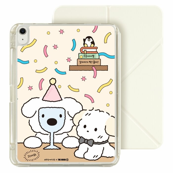THE HOOD - Bite Sized Puppies Club Tablet Case For iPad Pro / Air6 / Mini7 2025 หน้าปก iPad แบบเปลี่