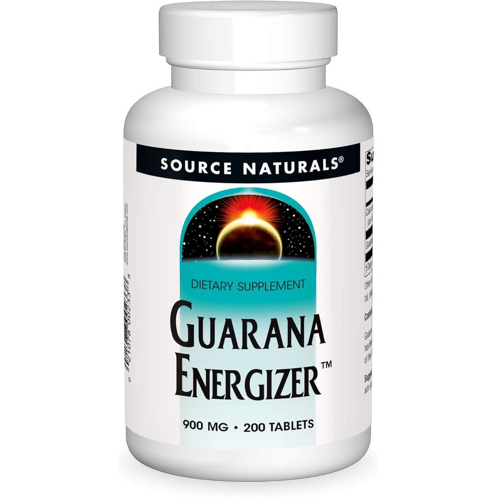 Naturals Guarana Energizer 900 mg Caffiene และพลังงาน - 200 เม็ด