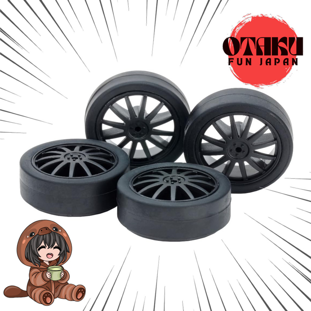 【From Japan】 TAMIYA Mini 4WD Upgrade Parts No.534 Low Friction Small Dia. Low Height Tires (26mm) & 