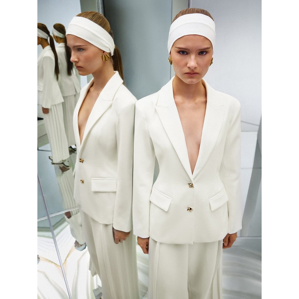 [Pomelo] N/A / Deep V-Neck Blazer