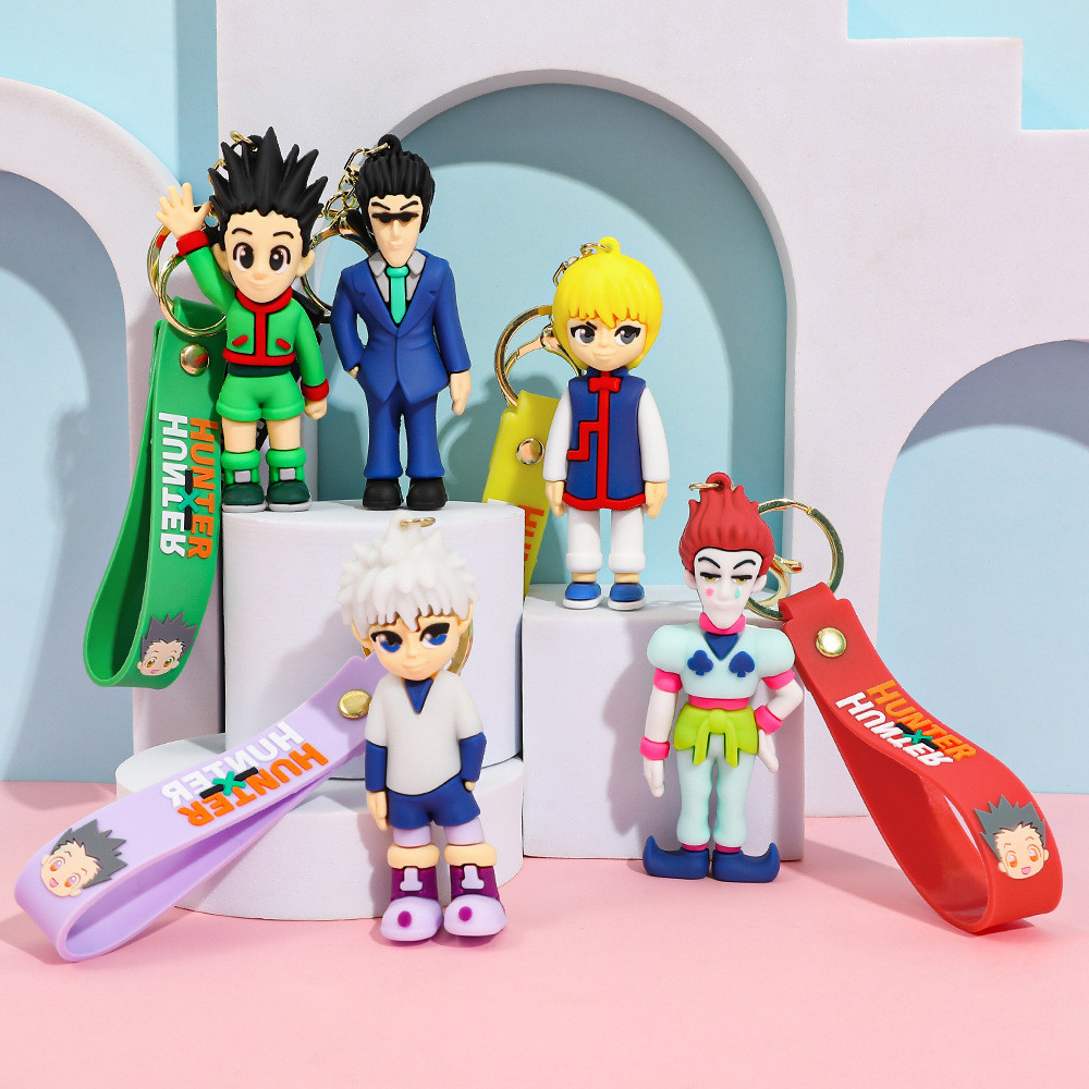 HUNTERHUNTER พวงกุญแจ Killua Zoldyck GON·FREECSS Hisoka Kurapika Leorio จี้ตุ๊กตาการ์ตูนพวงกุญแจรถ