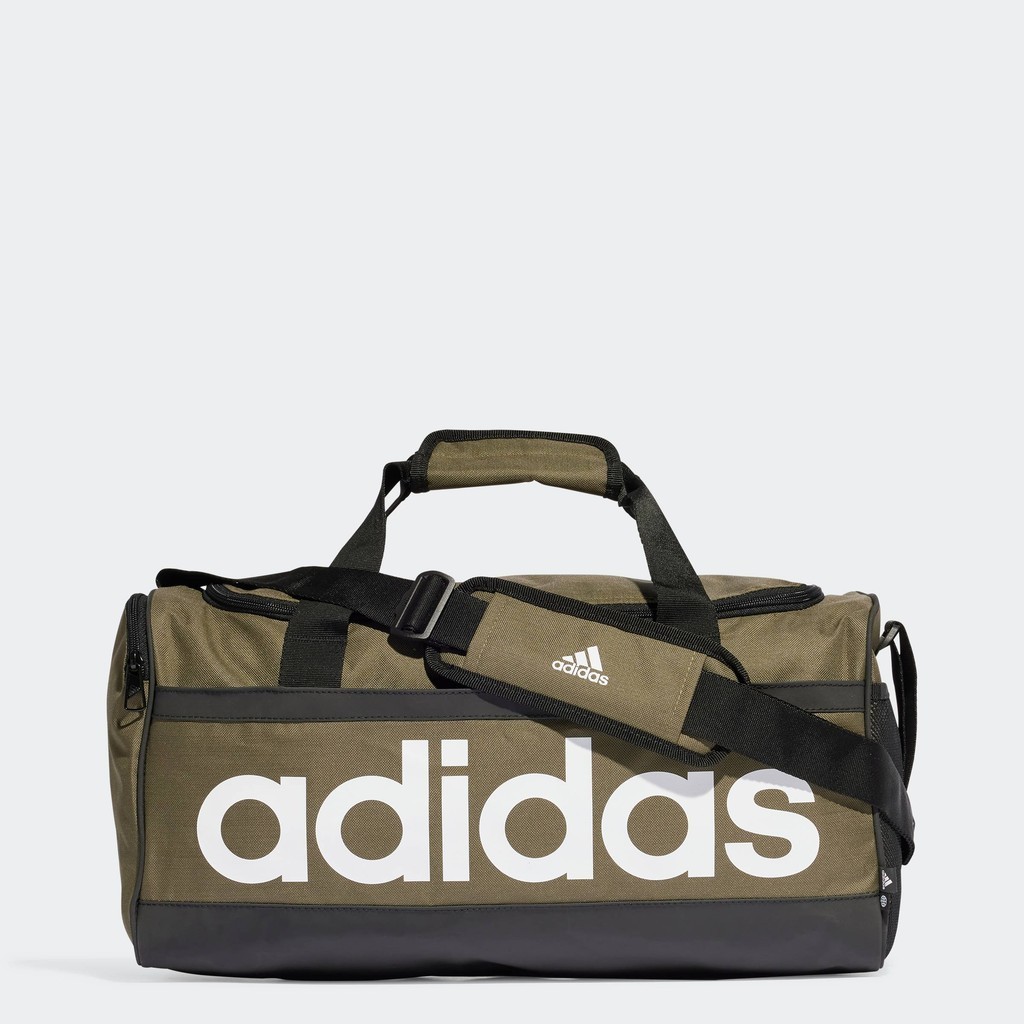 adidas ไลฟ์สไตล์ กระเป๋าดัฟเฟิล Essentials Linear ขนาดกลาง Unisex สีเขียว HR5350