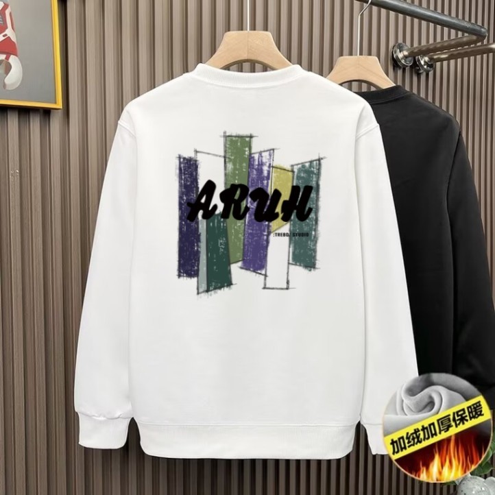 COD 20252024 New Heavyweight Crew Neck Pullover Sweatshirt Men's Ins Autumn Versatile Casual Loose L