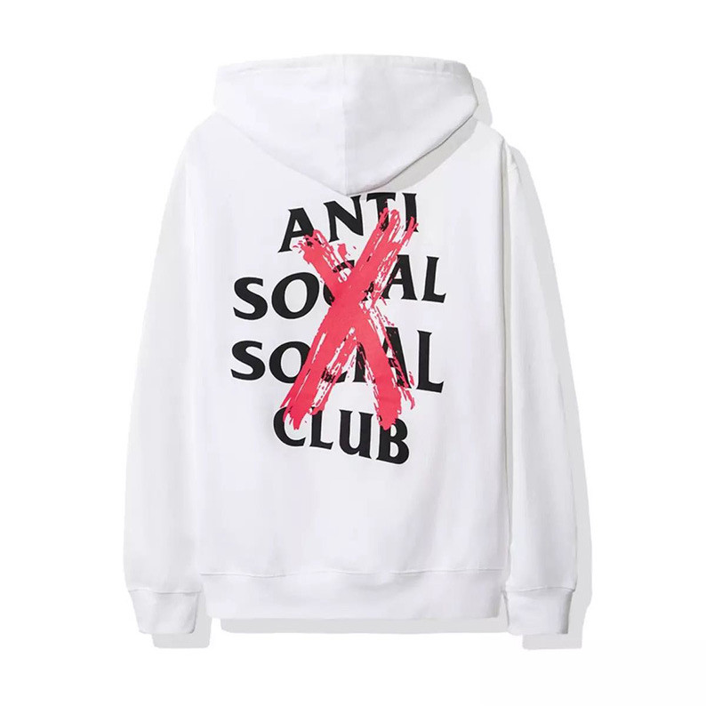 ASC Anti Social Club เสื้อฮู้ด ลายพิมพ์ เสื้อคลุมหลวมสำหรับฤดูกาล chill