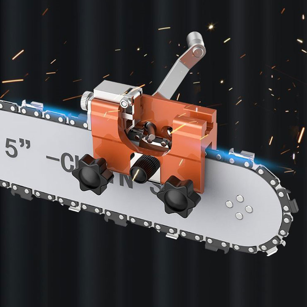 คู่มือ Chainsaw Chain Sharpener Hand Crank Hand-Cranked Chainsaw Chain Sharpening Jig Kit สําหรับเลื