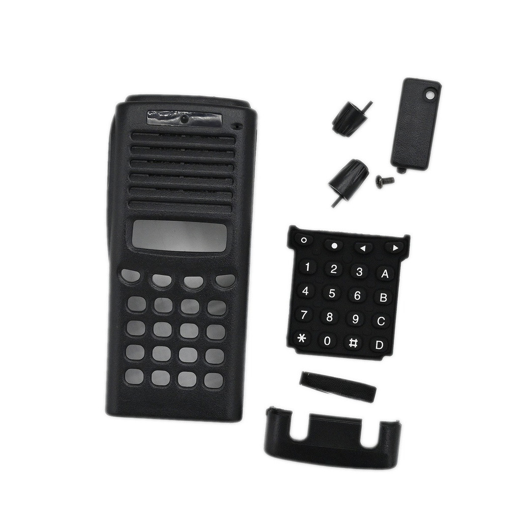 แผงด้านหน้าฝาครอบกรณีคีย์บอร์ดแผ่นยางลูกบิดสําหรับ Kenwood TK378 TK378G TK278G TK388G