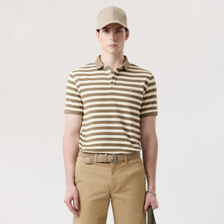 LTD เสื้อโปโลลายทาง ผู้ชาย สีเขียว | New Gen Striped Polo Sh…