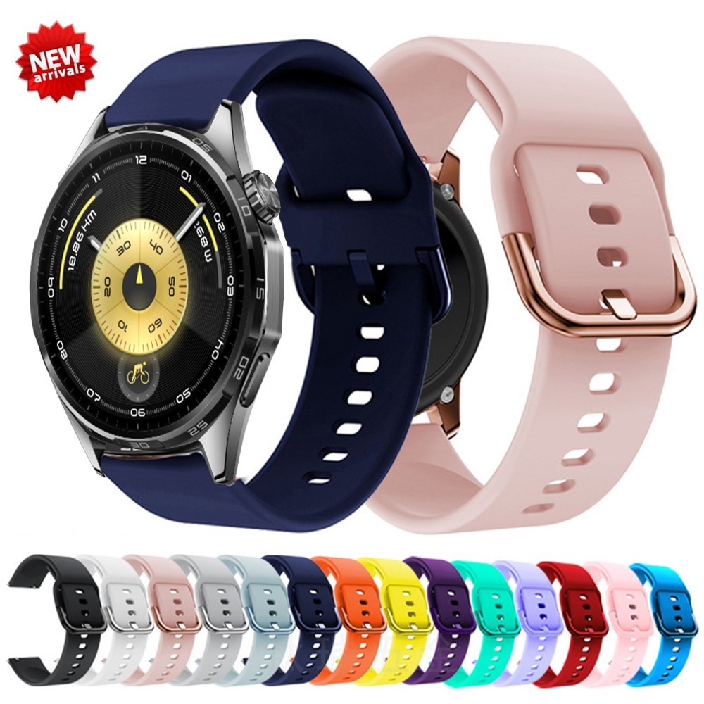 20 22 มม.สําหรับ Huawei GT6 pro GT5 46 มม.42 มม.ซิลิโคน Band สายกีฬา 18 มม.สําหรับ Huawei GT6 GT5 GT4 41 มม.อุปกรณ์เสริม Watchband