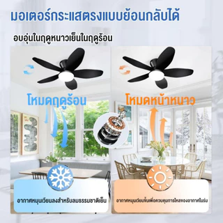🇹🇭จัดส่งจากไทย🇹🇭 25/36 นิ้ว Ceiling Fans with Light โคมไฟพัดลม ไฟเพดาน พัดลมเพดานมีไฟ โคมไฟติดเพดาน พัดลม มีรีโมทควบคุม มอเตอร์ DC 6 ระดับความเร็ว