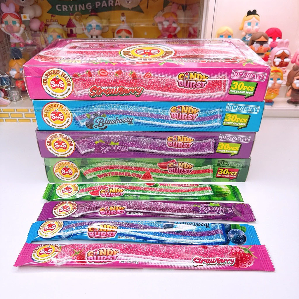 เยลลี่สายรุ้ง กล่องเหลือง เเละ กล่องฟ้า เปรี้ยวจี๊ดจ๊าด <1 กล่อง 30 ชิ้น>