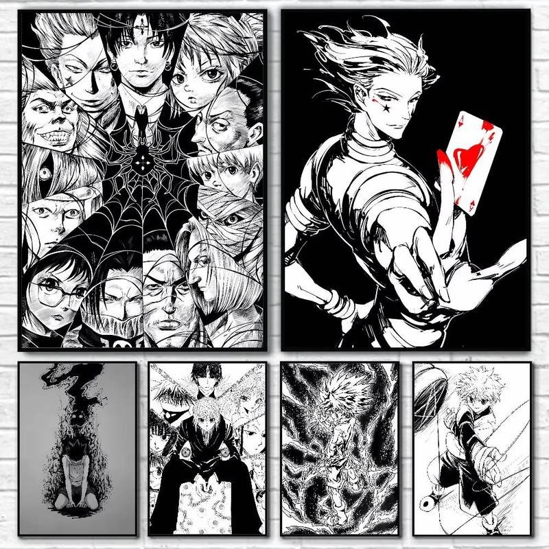 1PCS Anime Hunter X Hunter ผ้าใบโปสเตอร์ กันน้ํา สำหรับการตกแต่งผนังบาร์หรือคาเฟ่