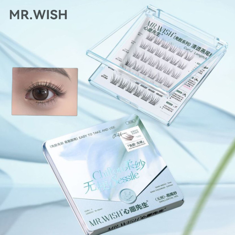 MR.WISH ขนตาปลอม ไม่ต้องใช้กาว ตัดเย็บ จำลอง ขนตาธรรมชาติ ขนตาปลอม ไม่ใช้กาว