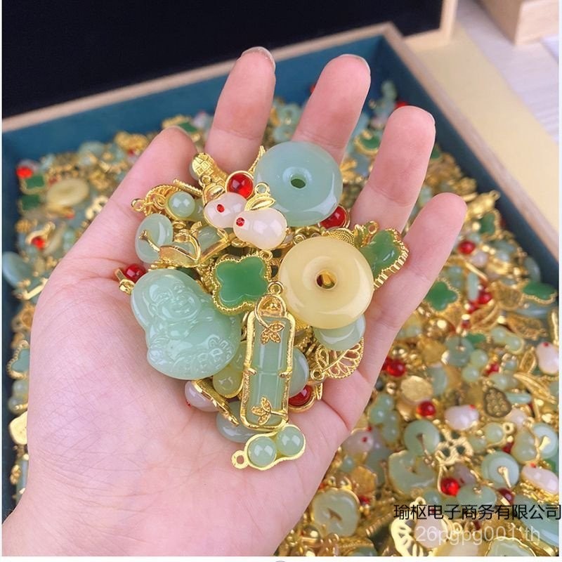 สร้อยคอพร้อมจี้ DIY มีหิน 45 เม็ด สไตล์การเก็บรักษา รหัส 7OT1