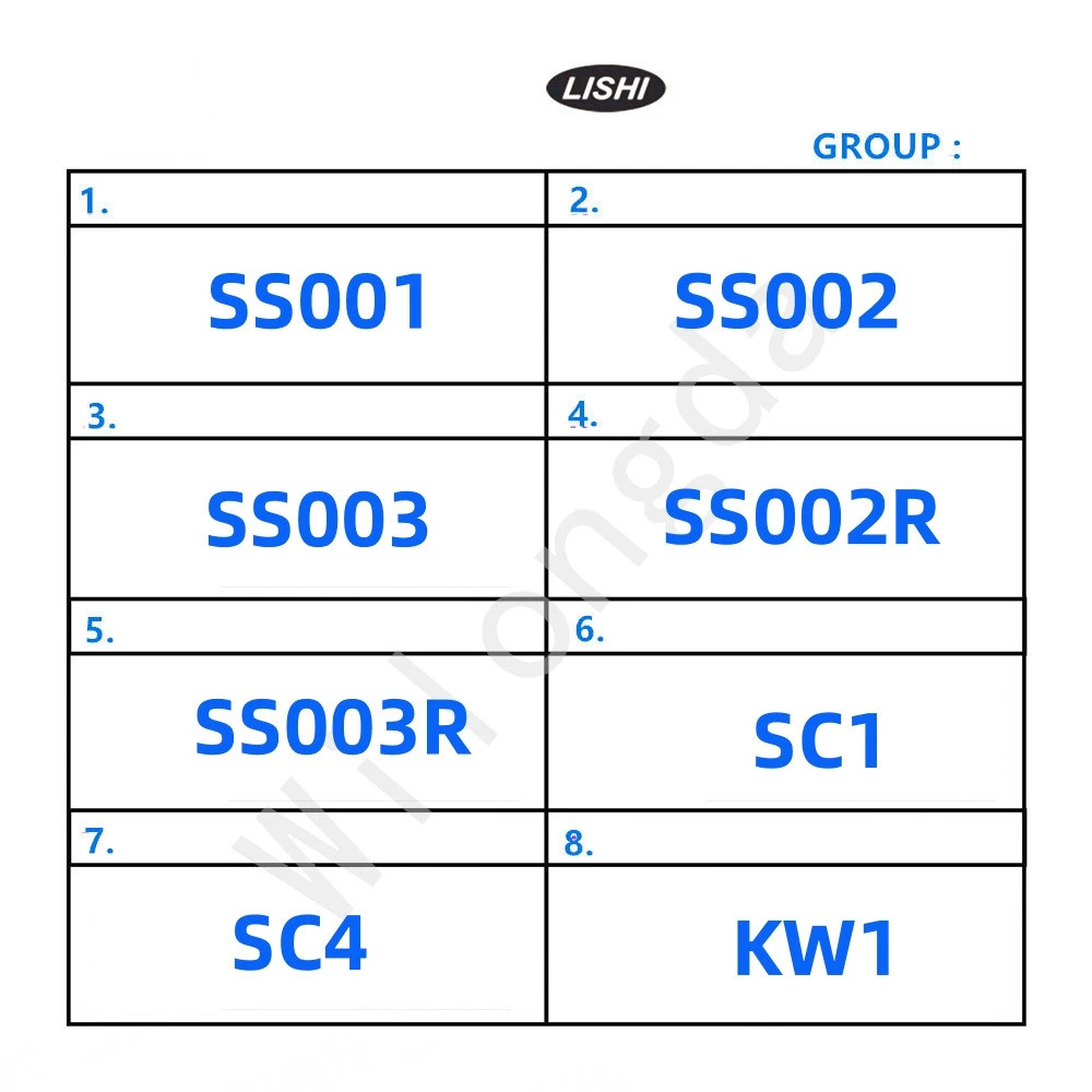 Lishi 2 in 1 SS001 SS003 SS002 SC1 SC4 KW1 KW5 AM5 R52 BE2-6 BE2-7 C123 S123 SC20 TE2 สําหรับพลเรือน