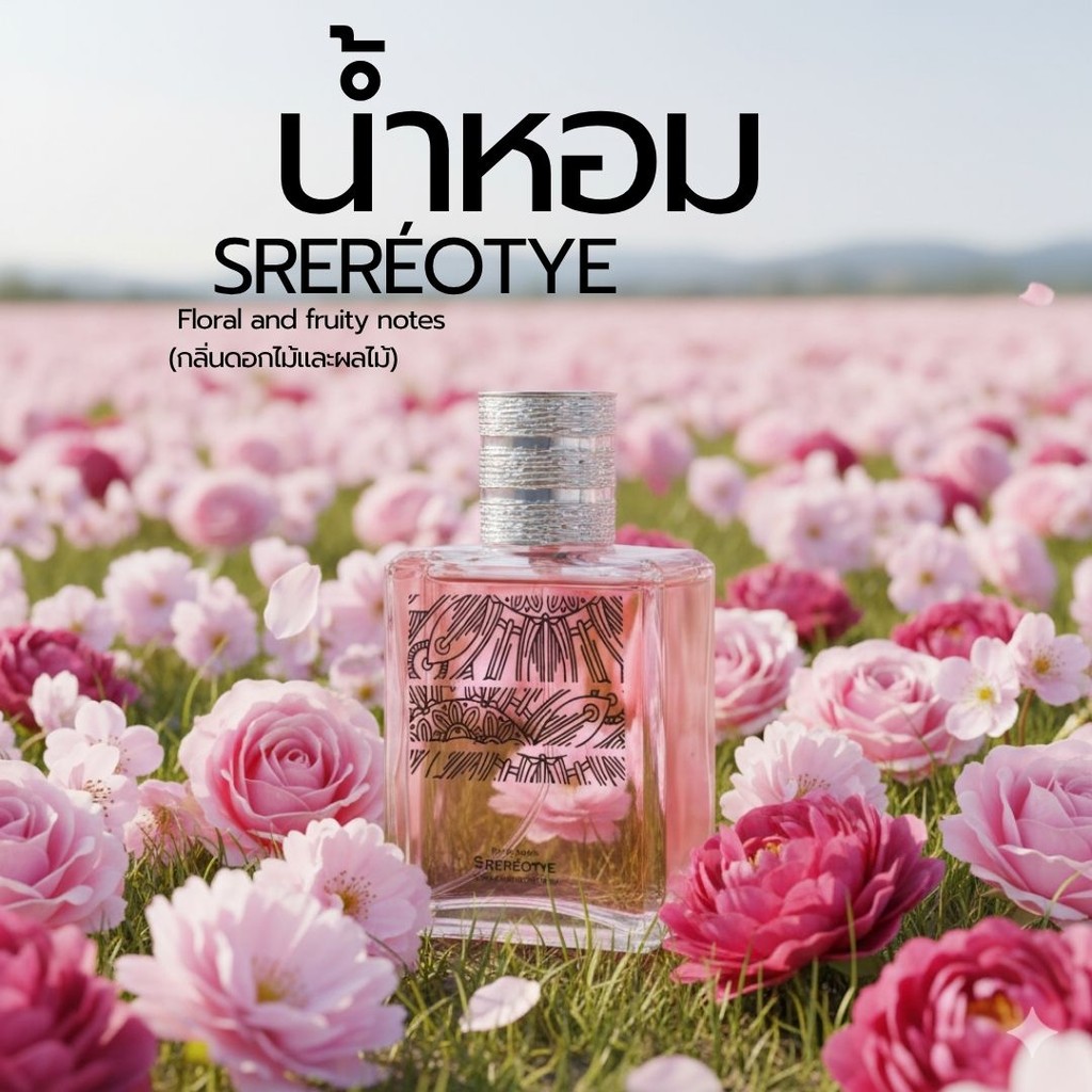 น้ำหอม มีกลิ่นหอมของดอกไม้และผลไม้ที่น่าดึงดูด ขนาด 50 ml.