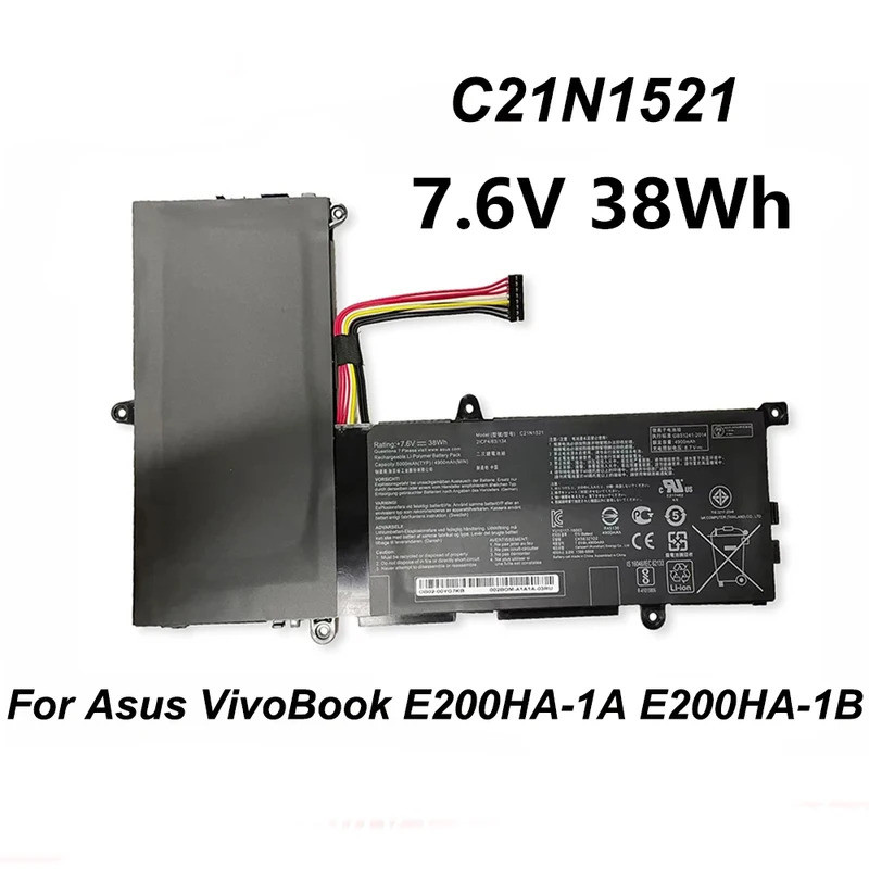 C21N1521 7.6V 38Wh แบตเตอรี่แล็ปท็อปสําหรับ Asus VivoBook E200HA E200HA-1A E200HA-1B E200HA-1E E200H