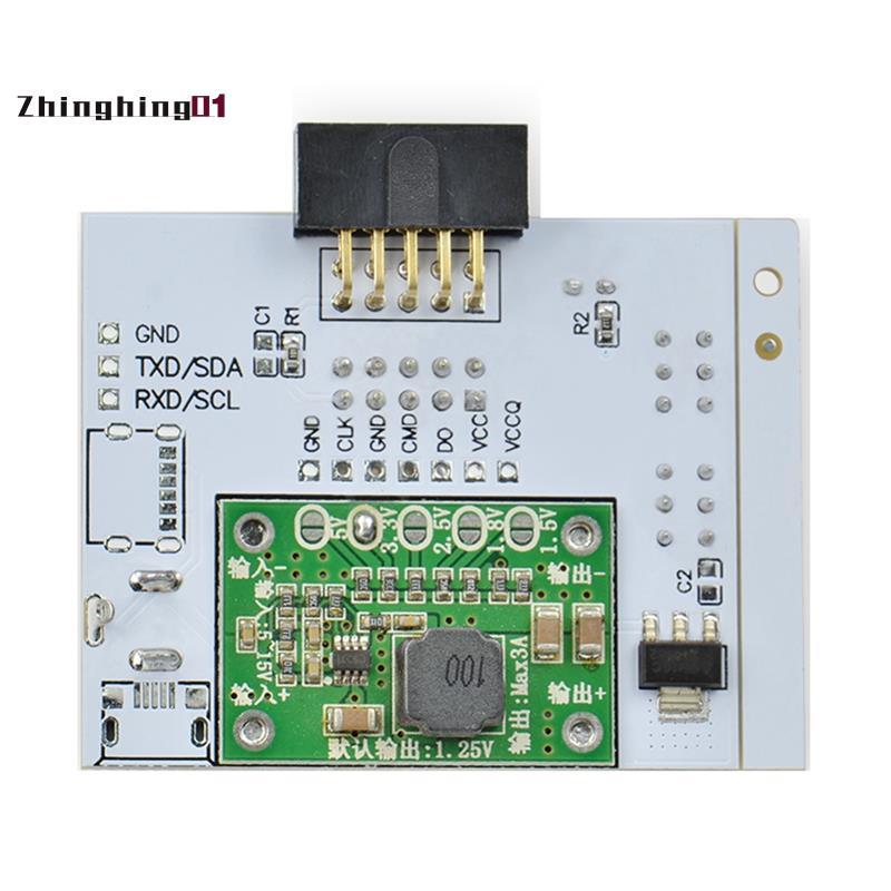 Zhinghing01RT809H อะแดปเตอร์ EMMC ISP สําหรับคลิปทดสอบการเขียนอย่างรวดเร็วอ่านความเร็วเครื่องคิดเลขช