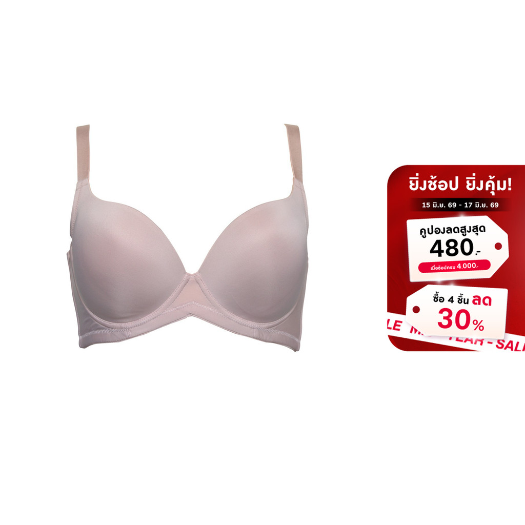 Triumphเสื้อชั้นในมีโครงเก็บทรงตัดเย็บด้วยผ้า soft microfiber รุ่น Simply Everyday BasicWP รหัส 10188658 สีชมพูอ่อน M019