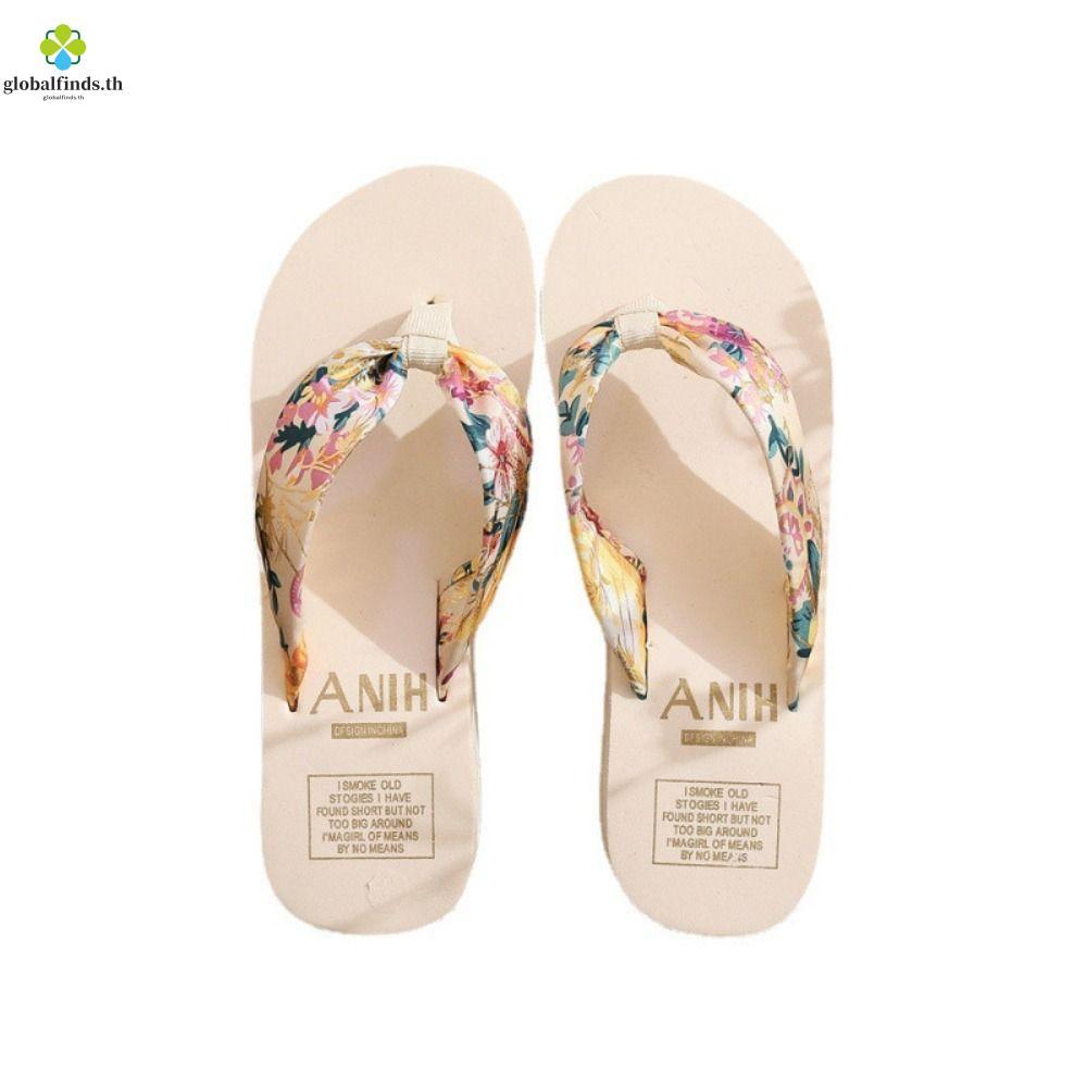 LFINDS ฤดูร้อน Flip-flop รองเท้าแตะสไตล์ชาติพันธุ์ พื้นหนา พื้นนุ่ม ส้นสูง สําหรับอาบน้ํา