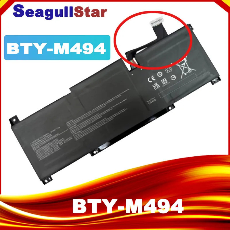 BTY-M494 (ขั้วต่อสีขาว) แบตเตอรี่สําหรับ MSI Modern 15 H C13M B13M B12M Modern 14 C11M C12M C12MO C7