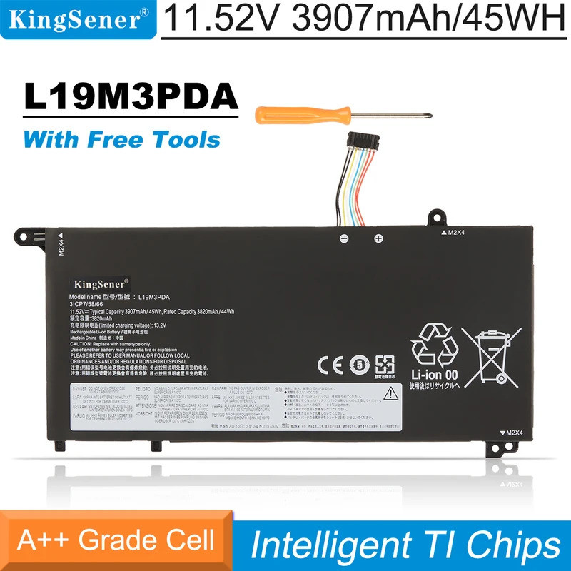 KingSener L19L3PDA แบตเตอรี่แล็ปท็อปสําหรับ Lenovo ThinkBook 14 15 G3 G2 K4E-ARE/ITL L19C3PDA L19M3P