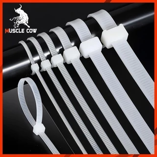 MUSCLE COW สายรัดเคเบิลสีดำ มี 5 ขนาด 100-400 มิล 1 แพ็ค 100 เส้น รัดสายแน่นหนา ใช้งานสะดวก