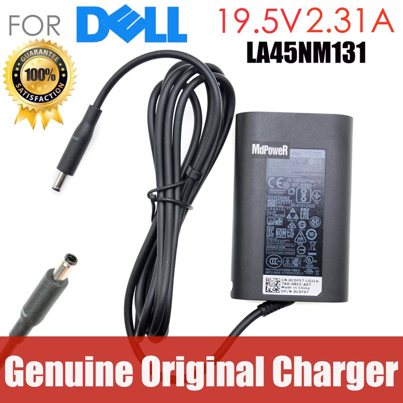 Original 19.5V 2.31A แล็ปท็อปอะแดปเตอร์ AC สําหรับ Dell XPS11 XPS12 XPS13 L321X XPS P54G 9350 5580 L