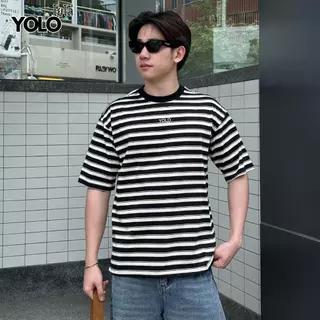 YOLO เสื้อยืด OVERSIZE เสื้อยืดโอเวอร์ไซส์ เสื้อคอตตอน คอกลม Y2660